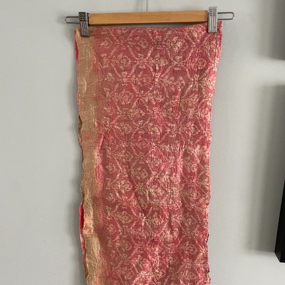 Wearable Art Crafted Wool Silk Scarf Wrap Kooloo Hand Made in Nepal 74 x 12 in - Picture 9 of 16